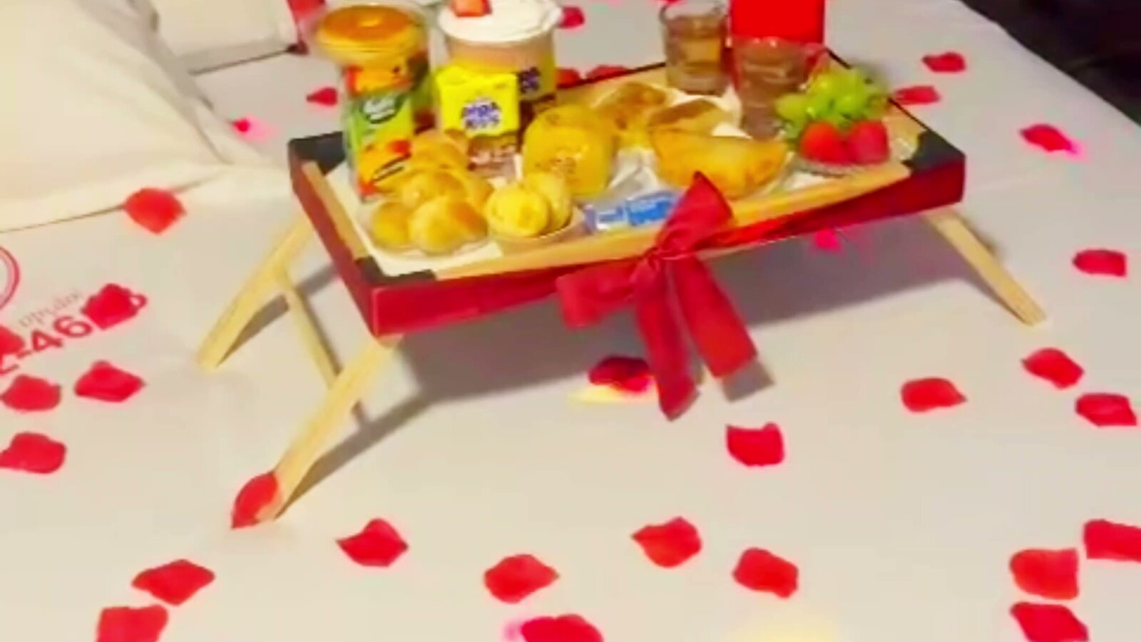 Café da manhã servido na suíte